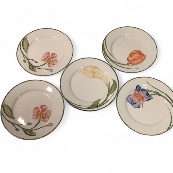 Pier 1 Imports Blooms Dessert Luncheon Salad Plate Farmhouse Country - Picture 8 of 9